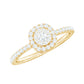 Brilliant Cut Diamond Engagement Ring in Illusion Setting