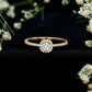 Brilliant Cut Diamond Engagement Ring in Illusion Setting