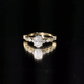 Oval Moissanite Solitaire Engagement Ring in Claw Setting