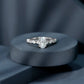 Oval Moissanite Solitaire Engagement Ring in Claw Setting