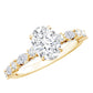 Oval Moissanite Solitaire Engagement Ring in Claw Setting