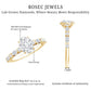 Oval Moissanite Solitaire Engagement Ring in Claw Setting