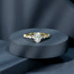 Oval Moissanite Solitaire Engagement Ring in Claw Setting