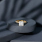 Princess Cut 3 Carat Moissanite Solitaire Engagement Ring with Side Stones