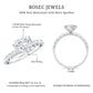 Heart Shape Moissanite Solitaire Engagement Ring With Side Stones