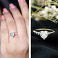 Heart Shape Moissanite Solitaire Engagement Ring With Side Stones