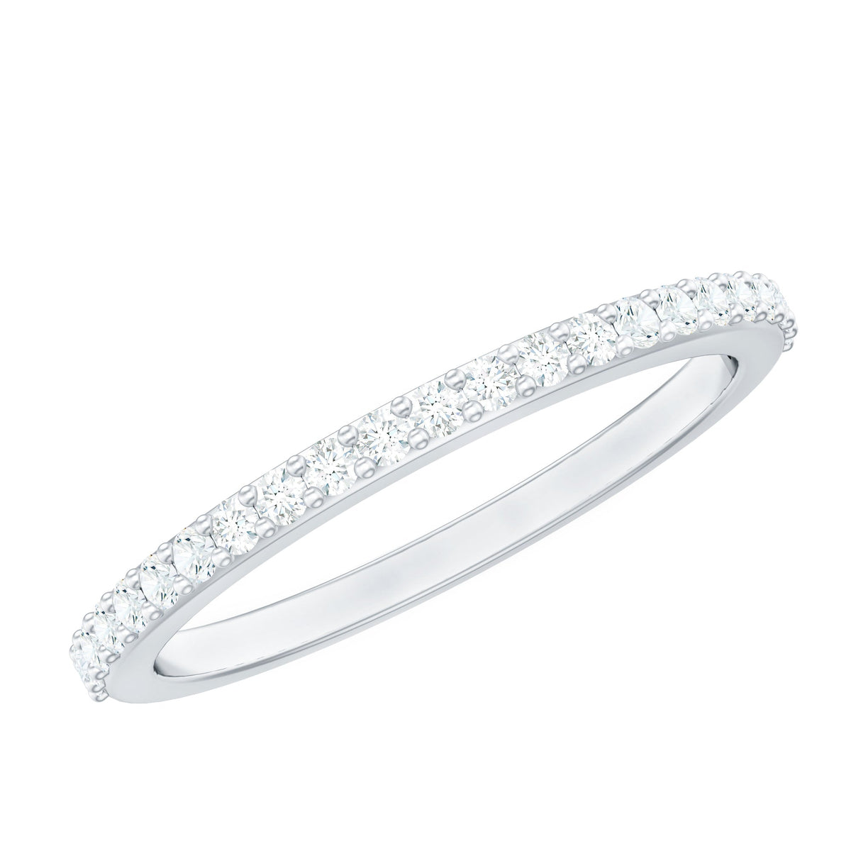 Round Cut Diamond Stackable Eternity Band