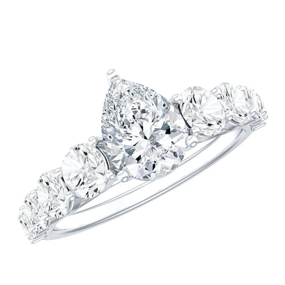 Perfect Pear Engagement Ring with Moissanite