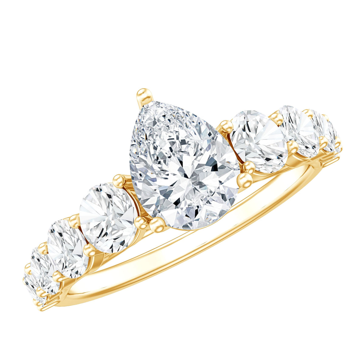 Perfect Pear Engagement Ring with Moissanite