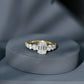 1.8 Carat Emerald Cut Moissanite Side Stone Engagement Ring with Certificate