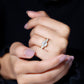 1.8 Carat Emerald Cut Moissanite Side Stone Engagement Ring with Certificate