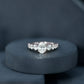 1.2 Carat Oval Cut Moissanite Side Stone Engagement Ring