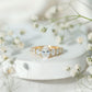 1.2 Carat Oval Cut Moissanite Side Stone Engagement Ring