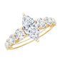 Marquise Moissanite Engagement Ring With Side Stones