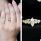 Marquise Moissanite Engagement Ring With Side Stones