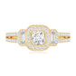 Certified Moissanite Vintage Inspired Engagement Ring