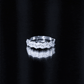 Certified Moissanite Cluster Eternity Band