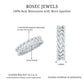 Baguette and Round Moissanite Braided Wedding Band