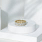 Baguette and Round Moissanite Braided Wedding Band