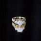 1.5 Carat Heart Moissanite 3 Stone Engagement Ring in Crossover Band