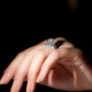 1.5 Carat Heart Moissanite 3 Stone Engagement Ring in Crossover Band