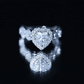 1.5 CT Heart Shape Moissanite Engagement Ring with Accent