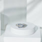 Natural Blue Sapphire Diamond Interlock Ring for Women