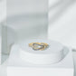 Natural Blue Sapphire Diamond Interlock Ring for Women