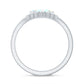 Natural Ethiopian Rainbow Opal Diamond East West Engagement Ring Wedding Band Set