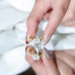 Moissanite East West Engagement Ring in Bezel Setting