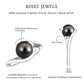 Tahitian Black Pearl Solitaire Bypass Engagement Ring