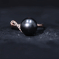 8 Carat Tahitian Pearl Solitaire Engagement Ring with Diamond