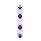 Natural Amethyst Diamond Eternity Ring for Women