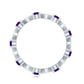 Natural Amethyst Diamond Eternity Ring for Women
