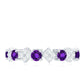 Natural Amethyst Diamond Eternity Ring for Women