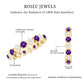 Natural Amethyst Diamond Eternity Ring for Women