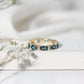 Oval Cut London Blue Topaz Full Eternity Band with Diamond