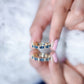 Oval Cut London Blue Topaz Full Eternity Band with Diamond
