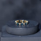 Oval Cut London Blue Topaz Full Eternity Band with Diamond