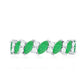 Natural Emerald Diamond Half Eternity Band Ring for Anniversary
