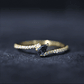 Genuine London Blue Topaz Promise Ring with Diamond