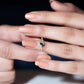 Genuine London Blue Topaz Promise Ring with Diamond
