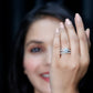 Certified 2 Carat Moissanite Solitaire Wedding Ring Set