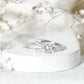 Certified 2 Carat Moissanite Solitaire Wedding Ring Set