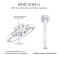 Moissanite Three Stone Round Engagement ring