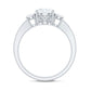 Moissanite Three Stone Round Engagement ring