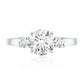 Moissanite Three Stone Round Engagement ring