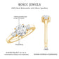 Moissanite Three Stone Round Engagement ring