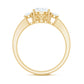Moissanite Three Stone Round Engagement ring