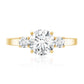 Moissanite Three Stone Round Engagement ring